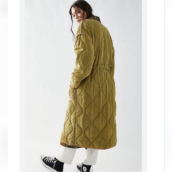 Free People Lush It Duffle Coat Army Green Size XS NEW - Picture 3 of 16